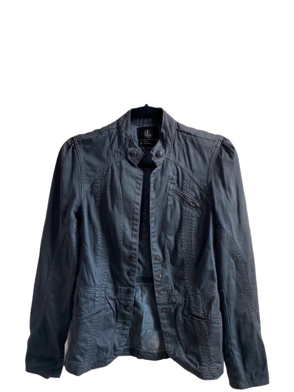 Sanctuary Black Utility Jacket with Button Front